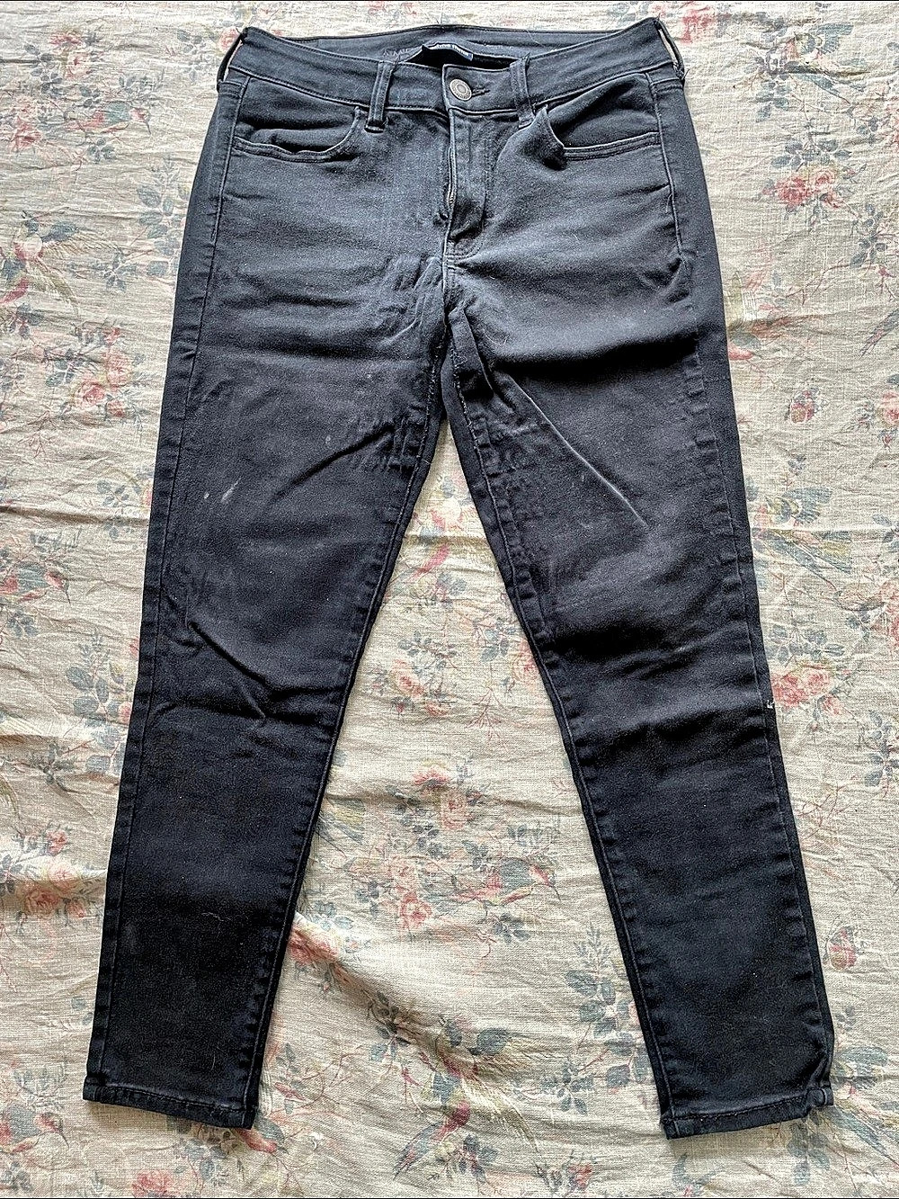 American Eagle Outfitters Black Skinny Jeans Women's 8 short